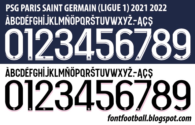 Пример шрифта PSG 2021 Ligue 1 Font
